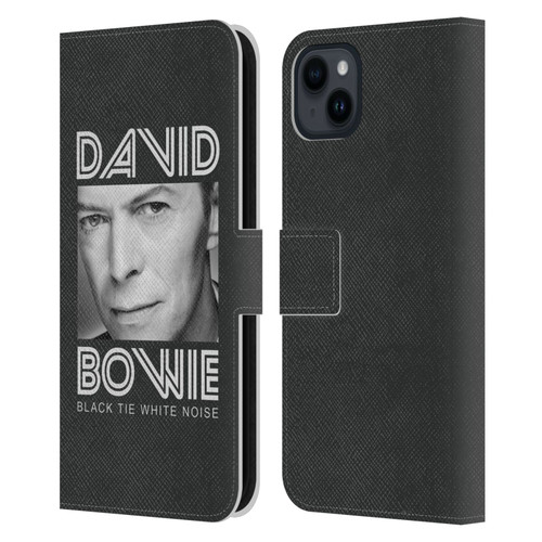David Bowie Album Art Black Tie Leather Book Wallet Case Cover For Apple iPhone 15 Plus