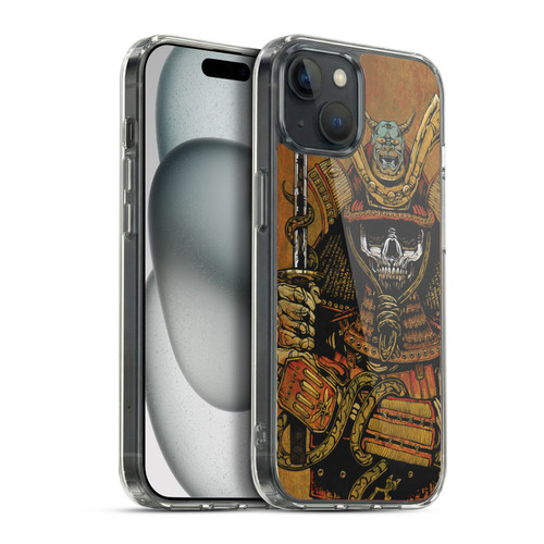 David Lozeau Colourful Grunge Samurai Soft Gel Case for Apple iPhone 15 Plus & MagSafe