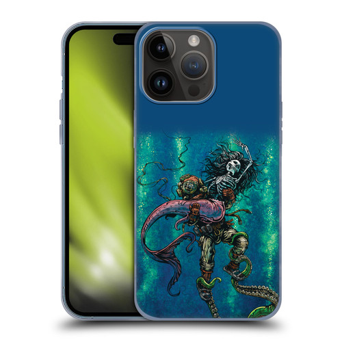 David Lozeau Colourful Grunge Diver And Mermaid Soft Gel Case for Apple iPhone 15 Pro Max
