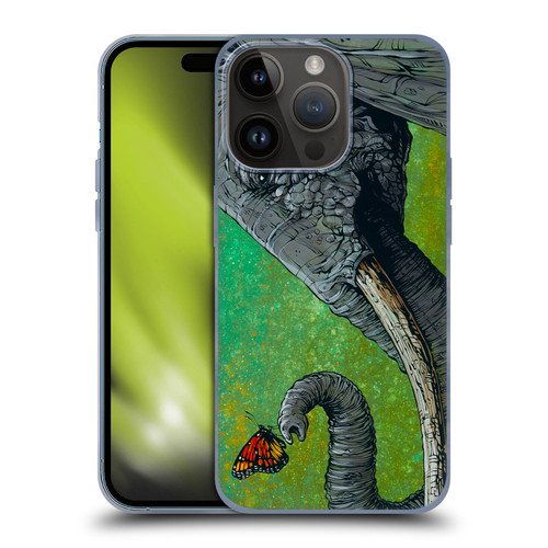David Lozeau Colourful Grunge The Elephant Soft Gel Case for Apple iPhone 15 Pro