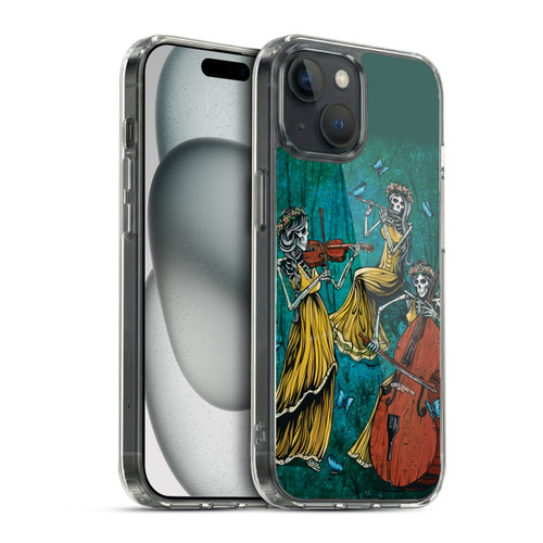 David Lozeau Colourful Art Three Female Soft Gel Case for Apple iPhone 15 & MagSafe