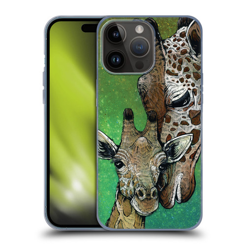 David Lozeau Colourful Art Giraffe Soft Gel Case for Apple iPhone 15 Pro Max