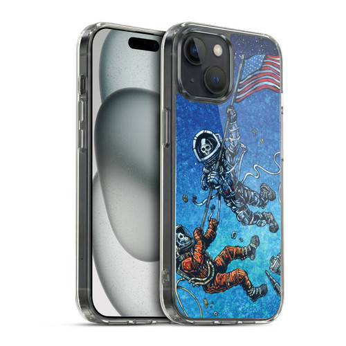 David Lozeau Skeleton Grunge Astronaut Battle Soft Gel Case for Apple iPhone 15 & MagSafe