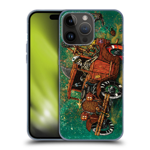 David Lozeau Skeleton Grunge Tiki Towing Soft Gel Case for Apple iPhone 15 Pro Max