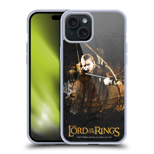 The Lord Of The Rings The Fellowship Of The Ring Character Art Legolas Soft Gel Case for Apple iPhone 15 Plus