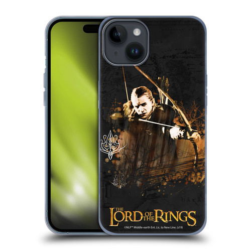 The Lord Of The Rings The Fellowship Of The Ring Character Art Legolas Soft Gel Case for Apple iPhone 15 Plus