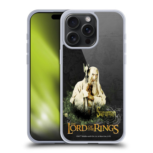 The Lord Of The Rings The Fellowship Of The Ring Character Art Saruman Soft Gel Case for Apple iPhone 15 Pro Max