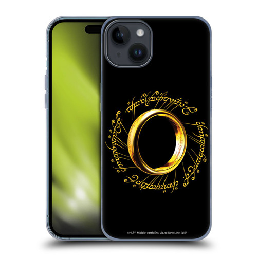 The Lord Of The Rings The Fellowship Of The Ring Graphics One Ring Soft Gel Case for Apple iPhone 15 Plus
