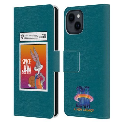 Space Jam: A New Legacy Graphics Bugs Bunny Card Leather Book Wallet Case Cover For Apple iPhone 15