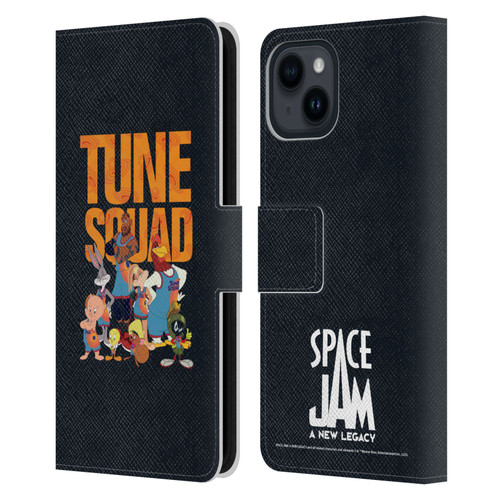 Space Jam: A New Legacy Graphics Tune Squad Leather Book Wallet Case Cover For Apple iPhone 15