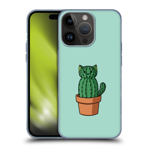 Beth Wilson Doodlecats Cactus Soft Gel Case for Apple iPhone 15 Pro