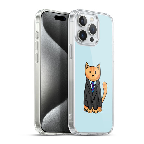 Beth Wilson Doodle Cats 2 Business Suit Soft Gel Case for Apple iPhone 15 Pro Max & MagSafe