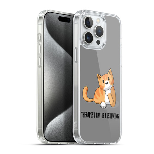 Beth Wilson Doodle Cats 2 Therapist Soft Gel Case for Apple iPhone 15 Pro Max & MagSafe