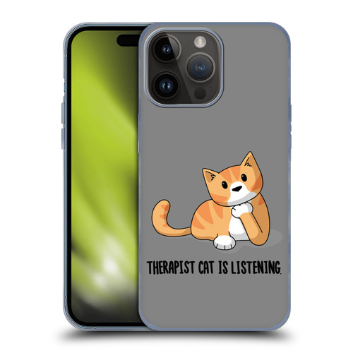 Beth Wilson Doodle Cats 2 Therapist Soft Gel Case for Apple iPhone 15 Pro Max
