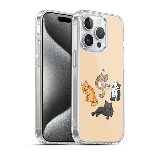 Beth Wilson Doodle Cats 2 Washing Time Soft Gel Case for Apple iPhone 15 Pro & MagSafe