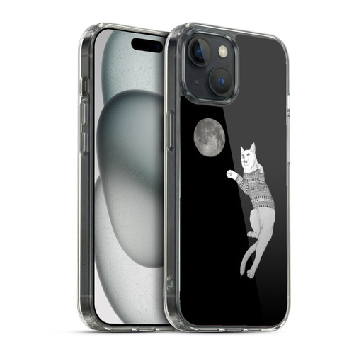 Barruf Animals Cat-ch The Moon Soft Gel Case for Apple iPhone 15 & MagSafe