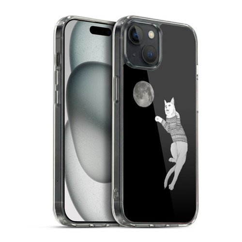 Barruf Animals Cat-ch The Moon Soft Gel Case for Apple iPhone 15 Plus & MagSafe