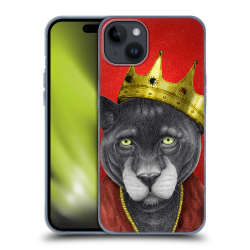 Barruf Animals The King Panther Soft Gel Case for Apple iPhone 15 Plus