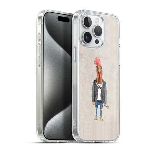 Barruf Animals Punk Rooster Soft Gel Case for Apple iPhone 15 Pro Max & MagSafe