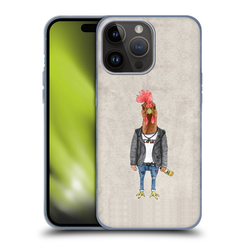 Barruf Animals Punk Rooster Soft Gel Case for Apple iPhone 15 Pro Max