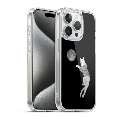 Barruf Animals Cat-ch The Moon Soft Gel Case for Apple iPhone 15 Pro & MagSafe