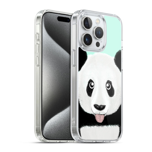 Barruf Animals The Cute Panda Soft Gel Case for Apple iPhone 15 Pro & MagSafe