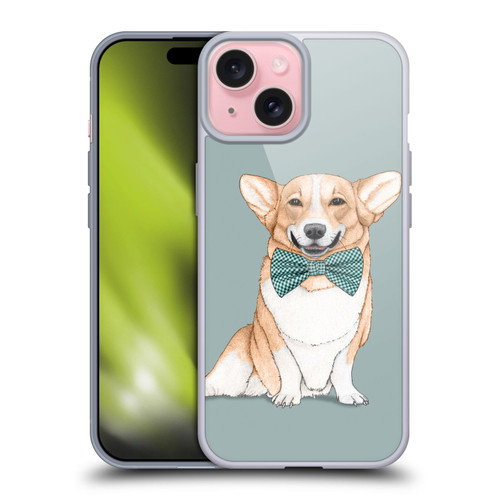 Barruf Dogs Corgi Soft Gel Case for Apple iPhone 15