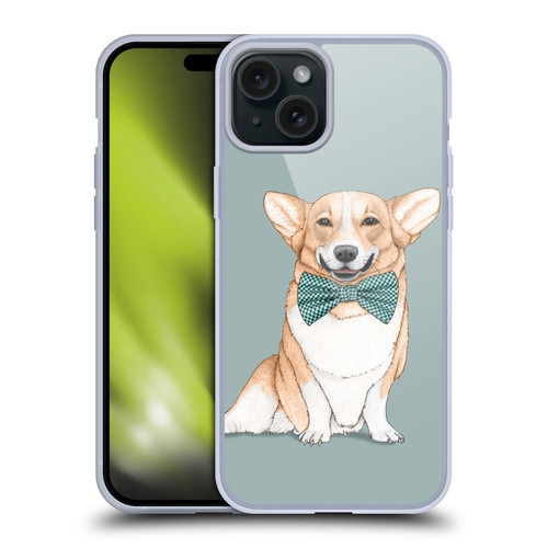 Barruf Dogs Corgi Soft Gel Case for Apple iPhone 15 Plus