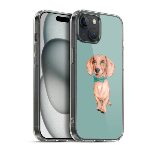 Barruf Dogs Dachshund, The Wiener Soft Gel Case for Apple iPhone 15 Plus & MagSafe