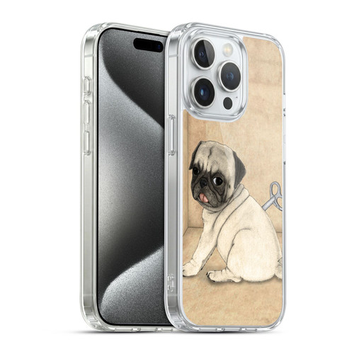 Barruf Dogs Pug Toy Soft Gel Case for Apple iPhone 15 Pro & MagSafe