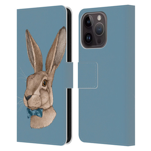 Barruf Animals Hare Leather Book Wallet Case Cover For Apple iPhone 15 Pro