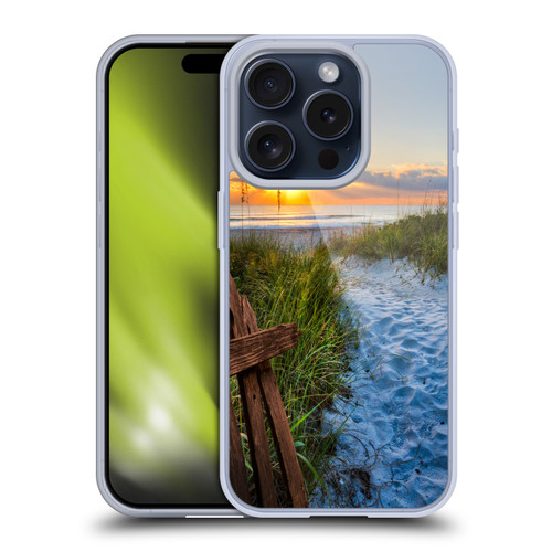 Celebrate Life Gallery Beaches Sandy Trail Soft Gel Case for Apple iPhone 15 Pro