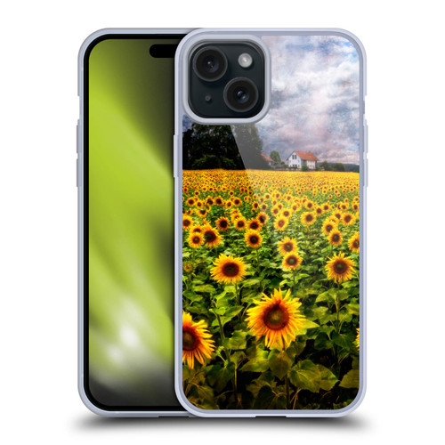 Celebrate Life Gallery Florals Dreaming Of Sunflowers Soft Gel Case for Apple iPhone 15 Plus