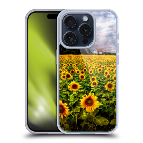 Celebrate Life Gallery Florals Dreaming Of Sunflowers Soft Gel Case for Apple iPhone 15 Pro