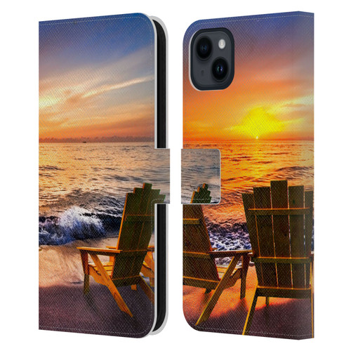 Celebrate Life Gallery Beaches 2 Sea Dreams III Leather Book Wallet Case Cover For Apple iPhone 15 Plus