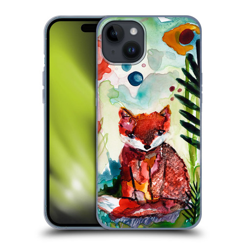 Wyanne Animals Baby Fox In The Garden Soft Gel Case for Apple iPhone 15 Plus
