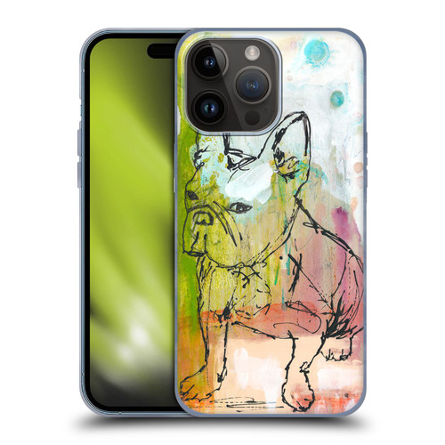 Wyanne Animals French Bulldog Sketch Soft Gel Case for Apple iPhone 15 Pro Max