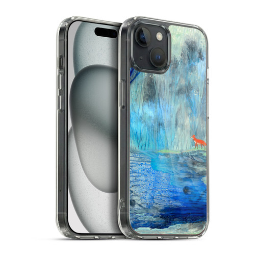 Wyanne Nature 2 Red Fox Blue River Soft Gel Case for Apple iPhone 15 Plus & MagSafe