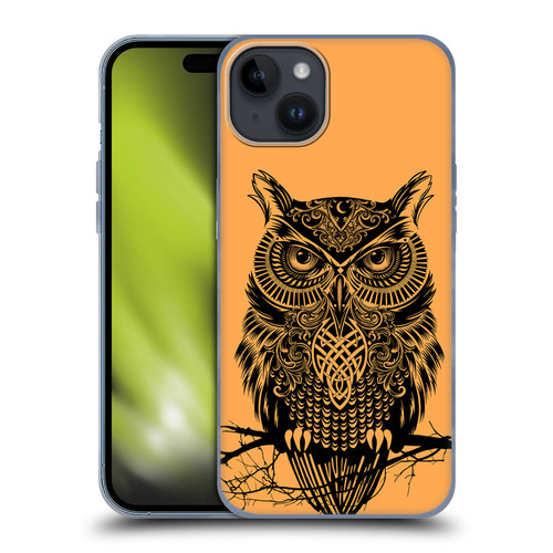 Rachel Caldwell Animals 3 Owl 2 Soft Gel Case for Apple iPhone 15 Plus