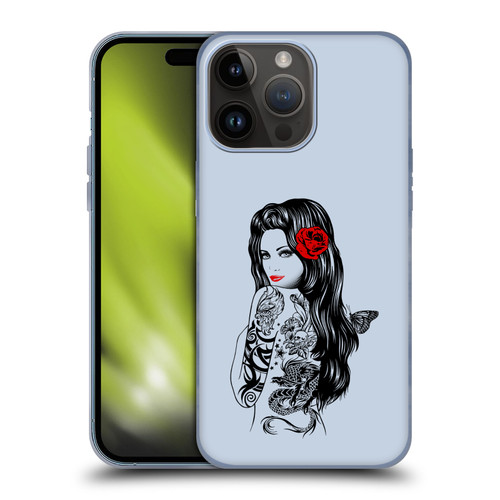 Rachel Caldwell Illustrations Tattoo Girl Soft Gel Case for Apple iPhone 15 Pro Max