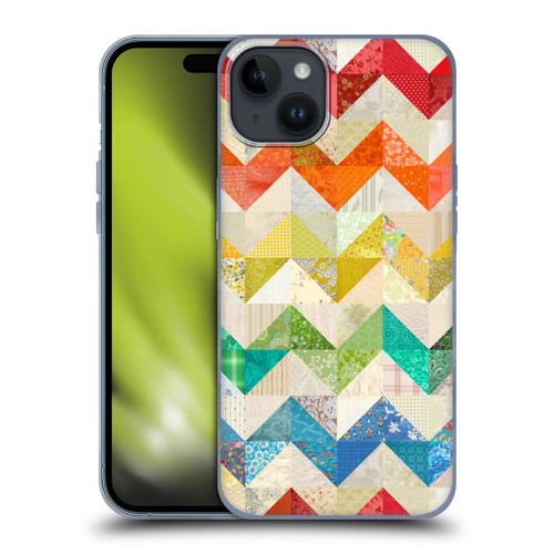 Rachel Caldwell Patterns Zigzag Quilt Soft Gel Case for Apple iPhone 15 Plus