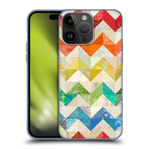 Rachel Caldwell Patterns Zigzag Quilt Soft Gel Case for Apple iPhone 15 Pro Max
