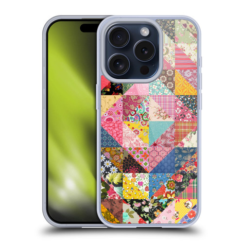Rachel Caldwell Patterns Quilt Soft Gel Case for Apple iPhone 15 Pro