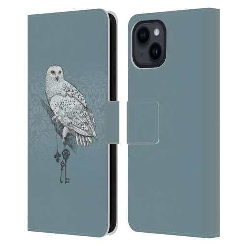 Rachel Caldwell Illustrations Key Holder Leather Book Wallet Case Cover For Apple iPhone 15