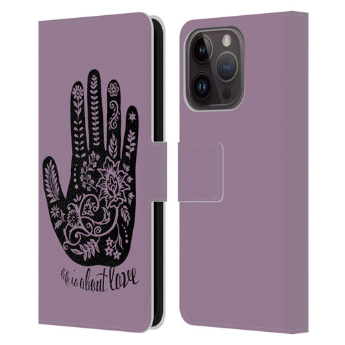 Rachel Caldwell Illustrations About Love Leather Book Wallet Case Cover For Apple iPhone 15 Pro