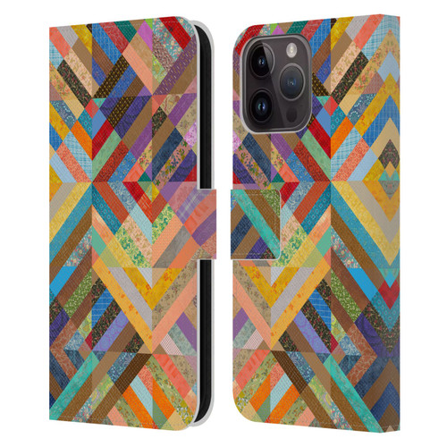 Rachel Caldwell Patterns Superst Leather Book Wallet Case Cover For Apple iPhone 15 Pro Max