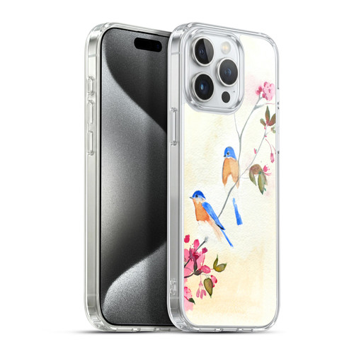 Mai Autumn Birds Blossoms Soft Gel Case for Apple iPhone 15 Pro Max & MagSafe