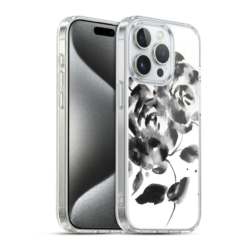Mai Autumn Floral Blooms Black Beauty Soft Gel Case for Apple iPhone 15 Pro & MagSafe