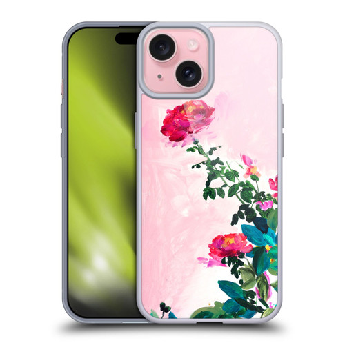 Mai Autumn Floral Garden Rose Soft Gel Case for Apple iPhone 15