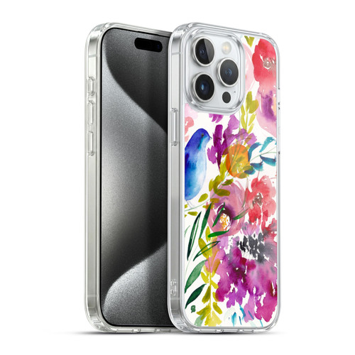 Mai Autumn Floral Garden Bluebird Soft Gel Case for Apple iPhone 15 Pro Max & MagSafe